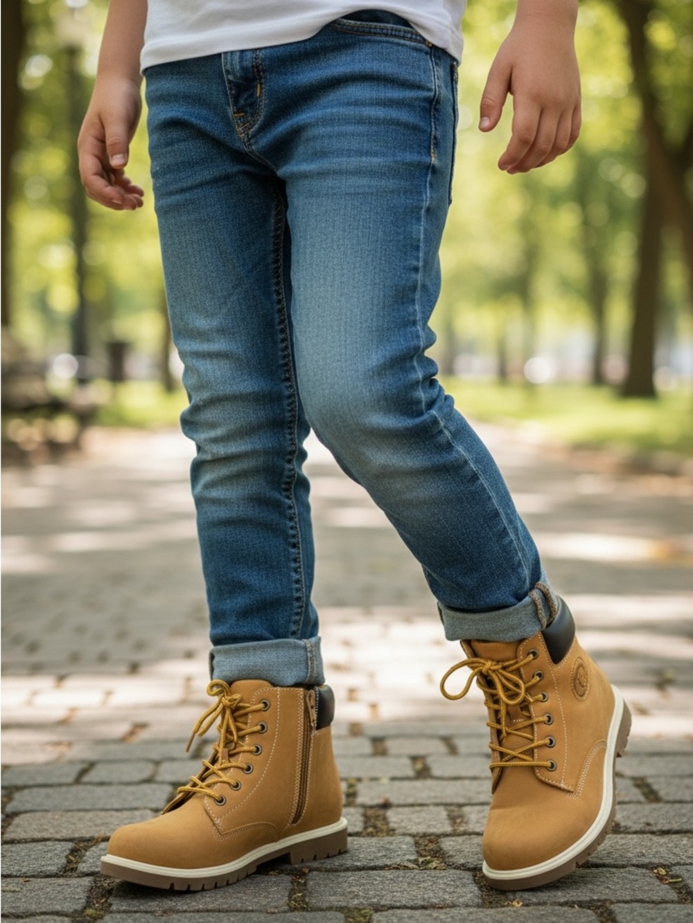 NWT Thereabouts Honey Tan Lace-Up Side Zipper Ankle Boots Size 3 - Picture 6 of 12